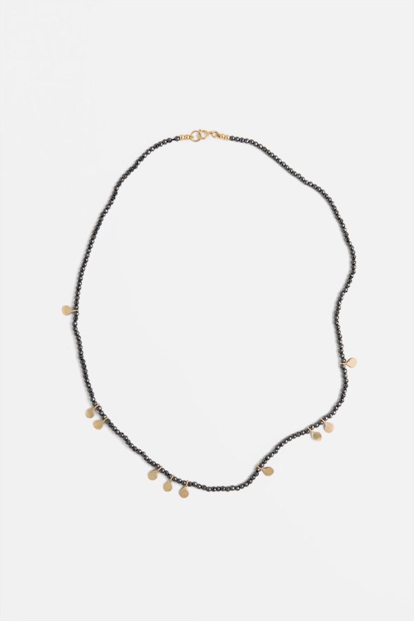 Thin hematite stones necklace - Zur Alon